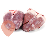 Frozen pork hearts